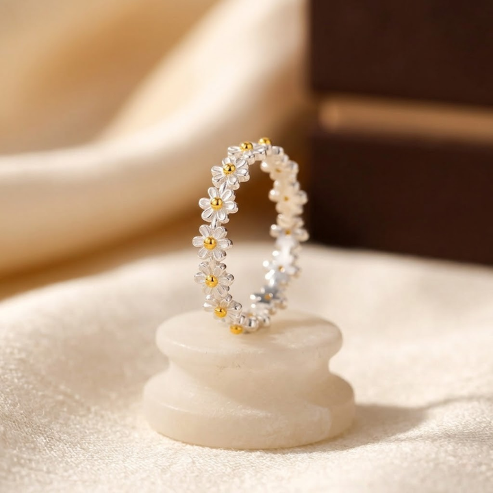Floral Silver Ring