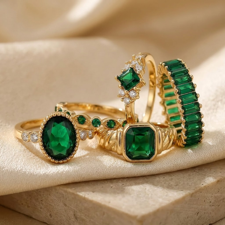 Emerald Gold Ring Collection