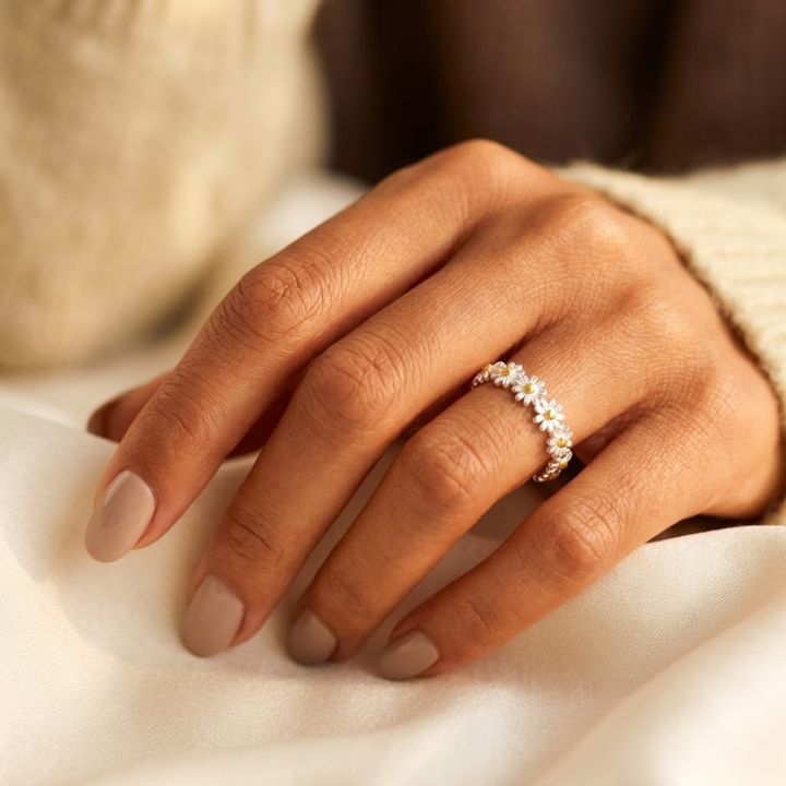 Floral Silver Ring