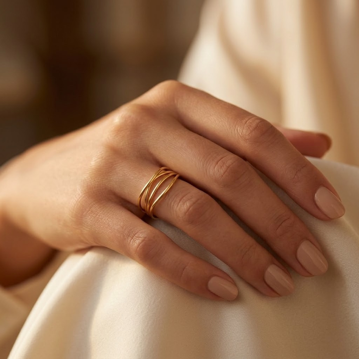 Elegant Gold Minimalist Wrap Band