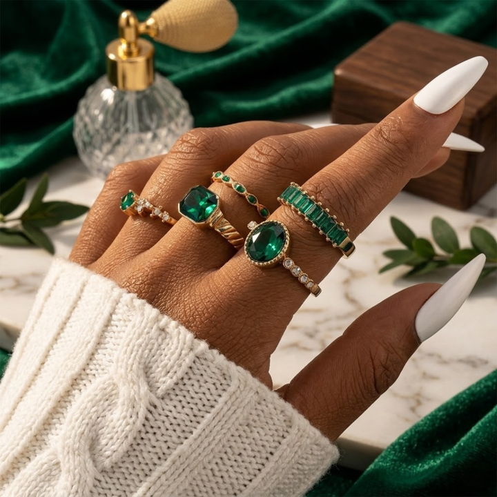 Emerald Gold Ring Collection