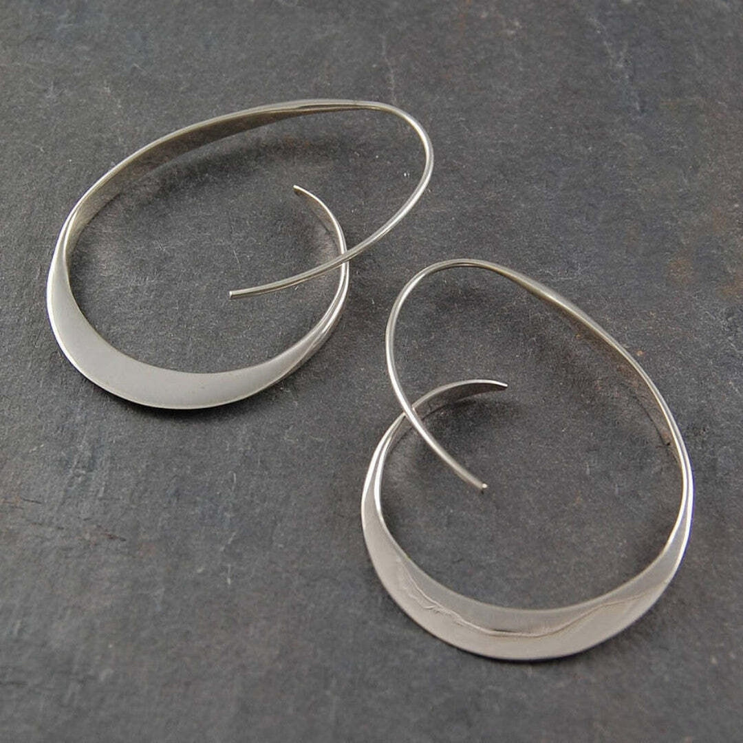 Open-Design Spiral Drop Earrings
