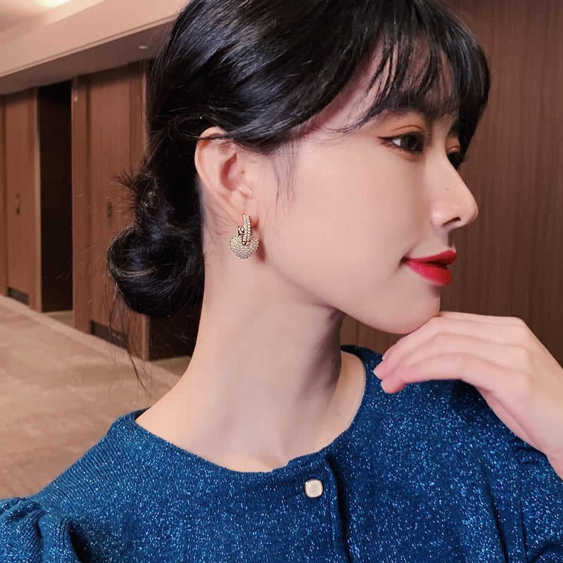 Golden Love Pearl Earrings