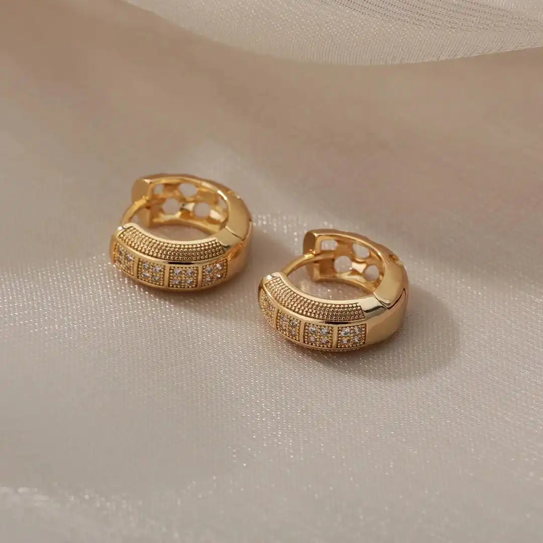 Classic Cubic Zirconia Hoop Earrings