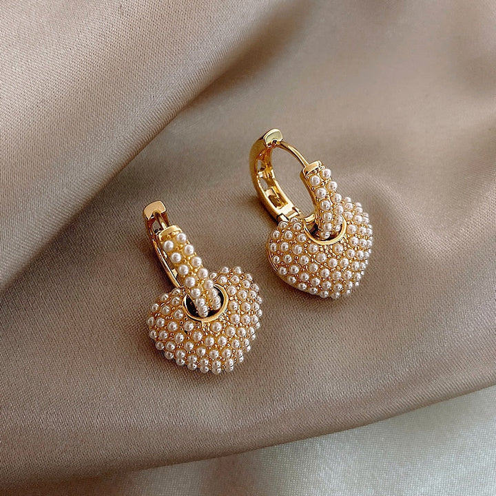 Golden Love Pearl Earrings