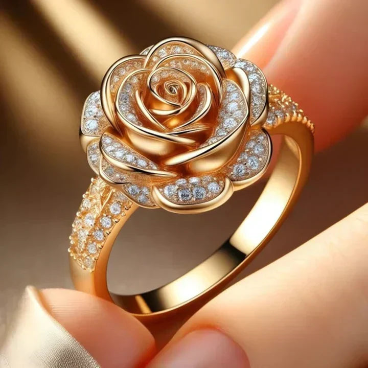 Rose Gold Band Embellished with Zirconia Stones