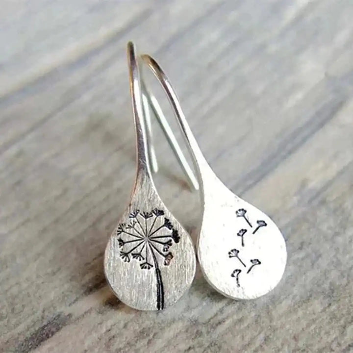 Antique Silver Floral Earrings