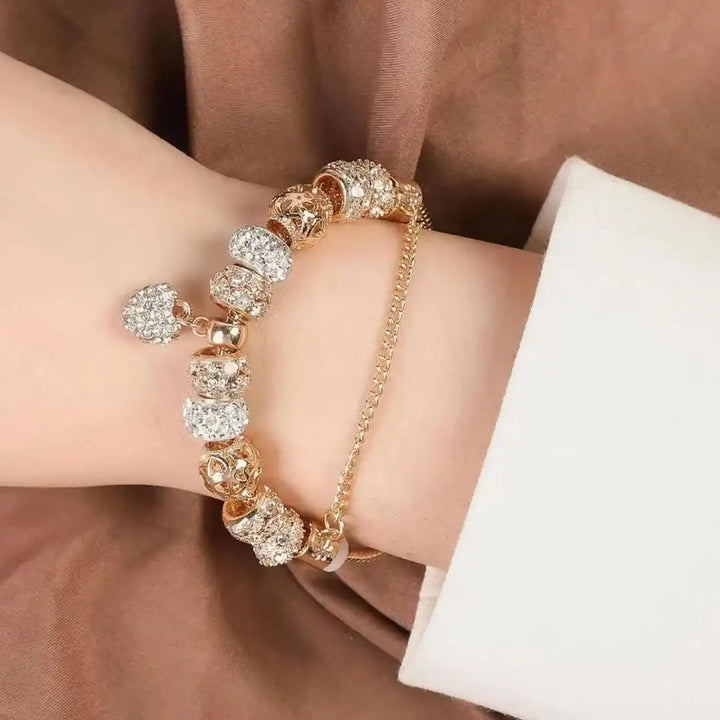 Bold Gold Heart Bracelet