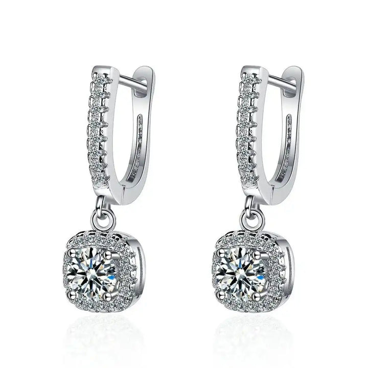 Timeless White Gold Gemstone Earrings