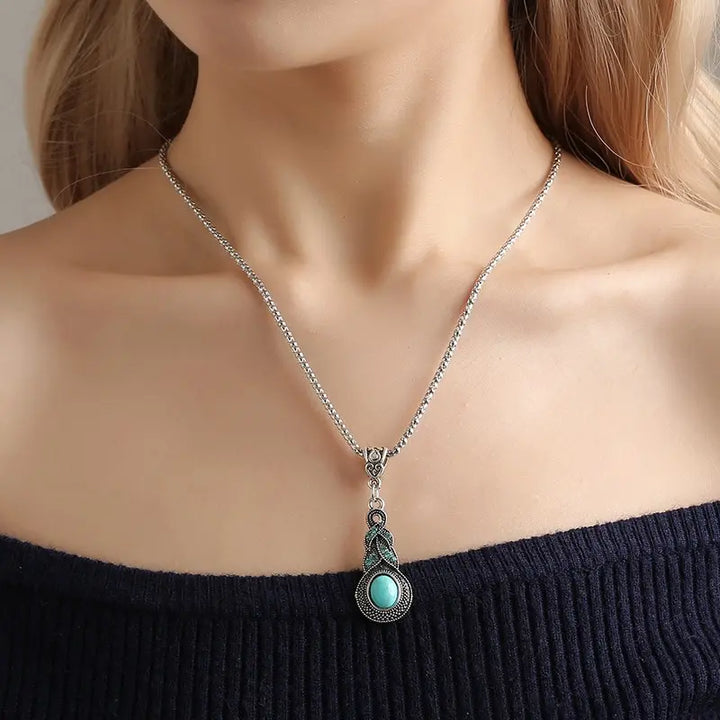 Retro Turquoise Stone Jewelry Collection