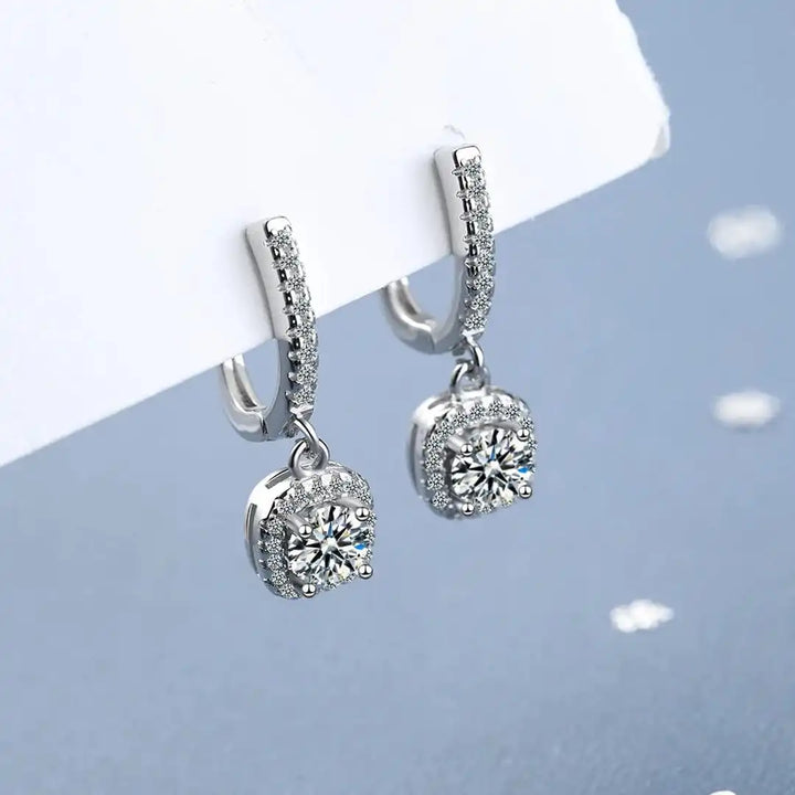 Timeless White Gold Gemstone Earrings