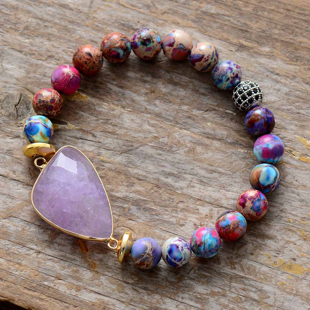 Bohemian Amethyst Gemstone Bracelet