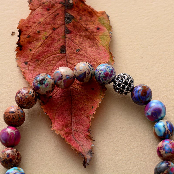 Bohemian Amethyst Beaded Bracelet