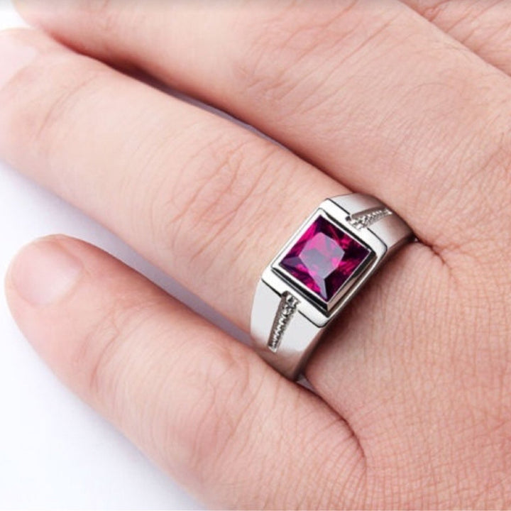 Retro Square Crystal Ring