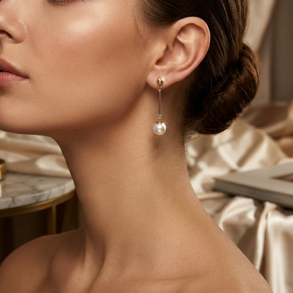 Radiant Pearl Drop Earrings