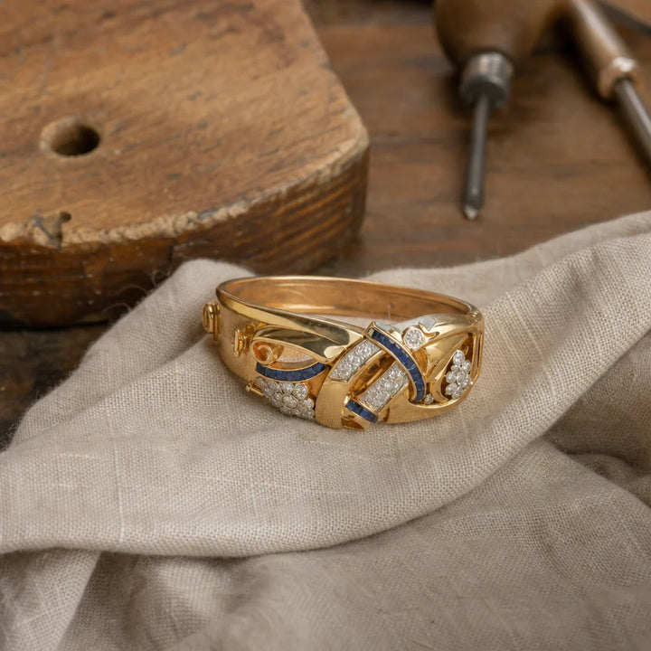 Gold Polished Zirconia Ring