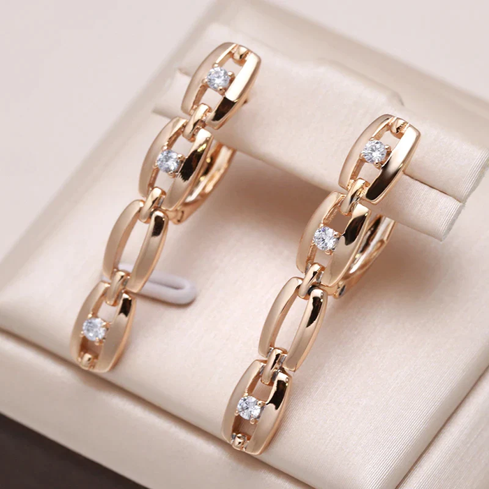 Sophisticated Gold Chain Earrings