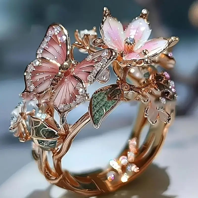 Nature's Luminous Butterfly Zirconia