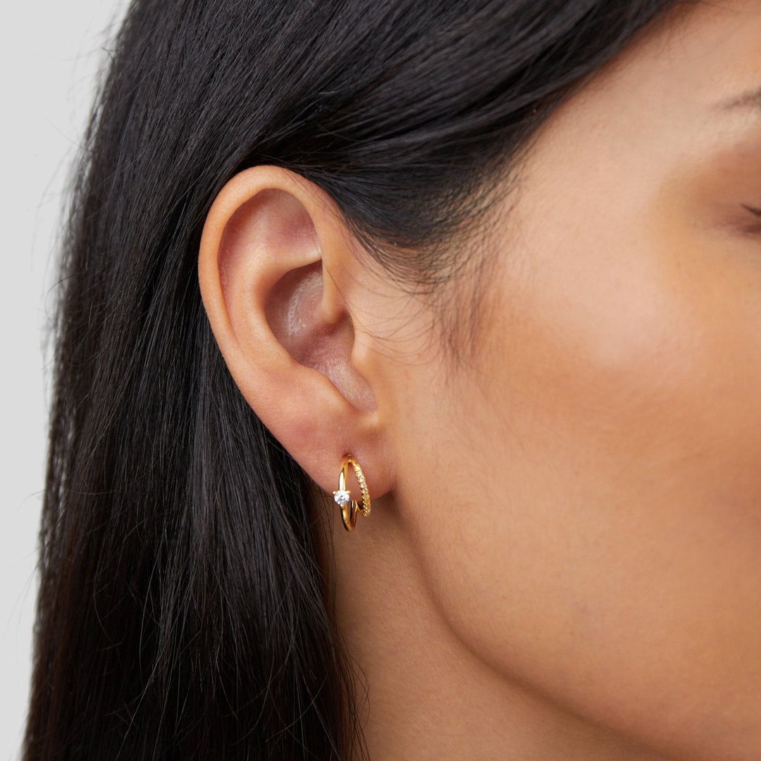 Gilded Crystal Earrings