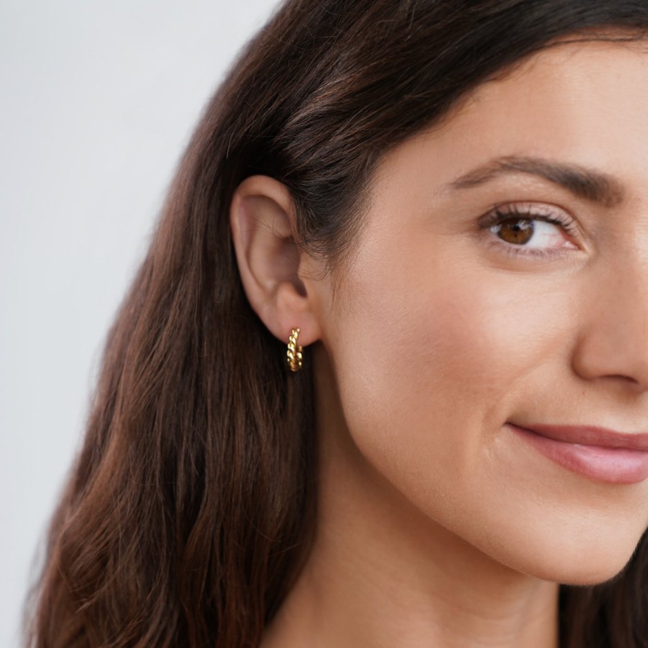 Twisted Gold Earrings