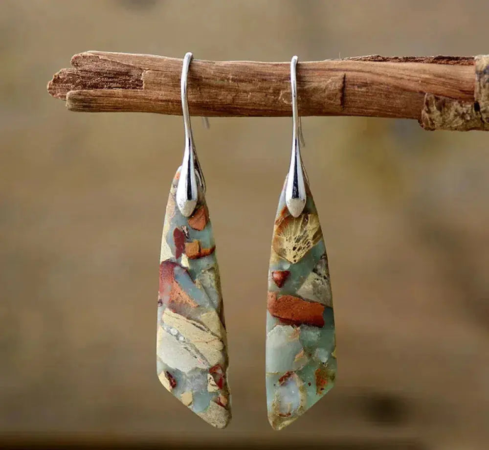 Retro gemstone earrings